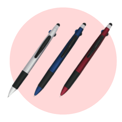 タッチペン付き3色ボールペン